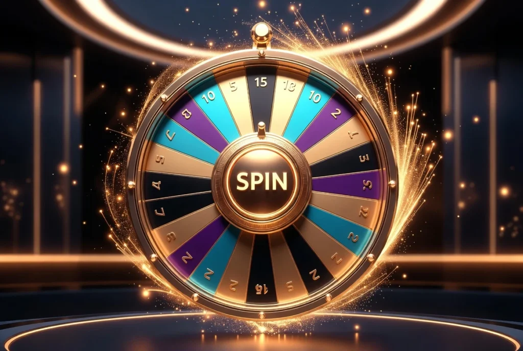 Colorful spin number wheel